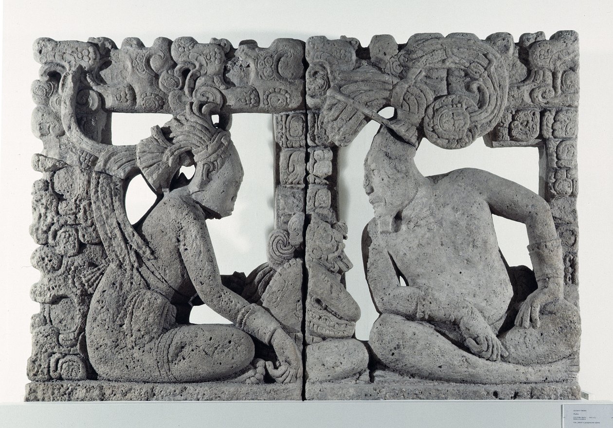 Achterkant van een troon, uit Usumacinta, uit de Saenz-collectie, Puebla, Mexico, Laat Klassieke Periode (600-900 AD) door Mayan