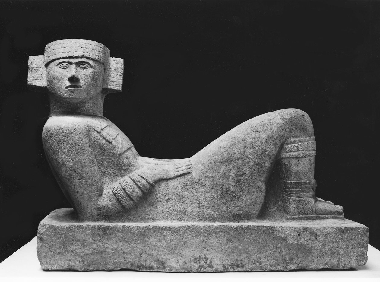 Chac-Mool, uit Chichen-Itza, Yucatan, c.987-1185 v.Chr. door Mayan