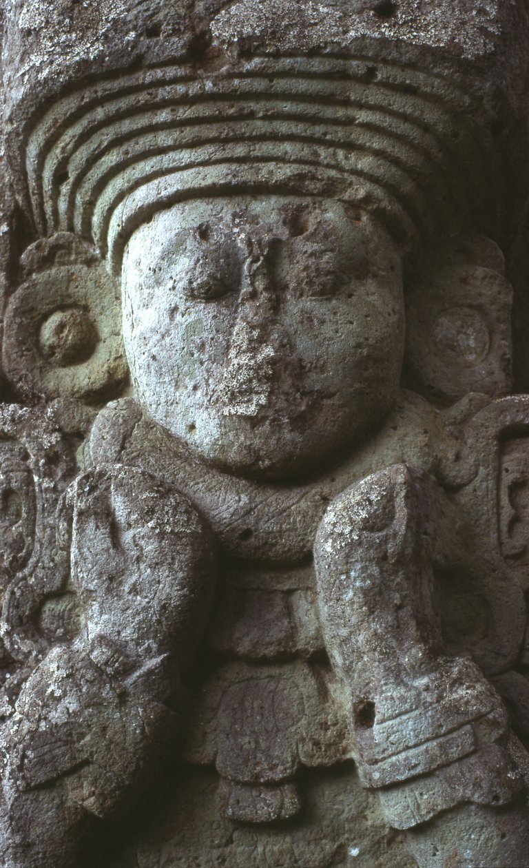 Stela 1, Copan, Late Klassieke Periode, 667 AD door Mayan