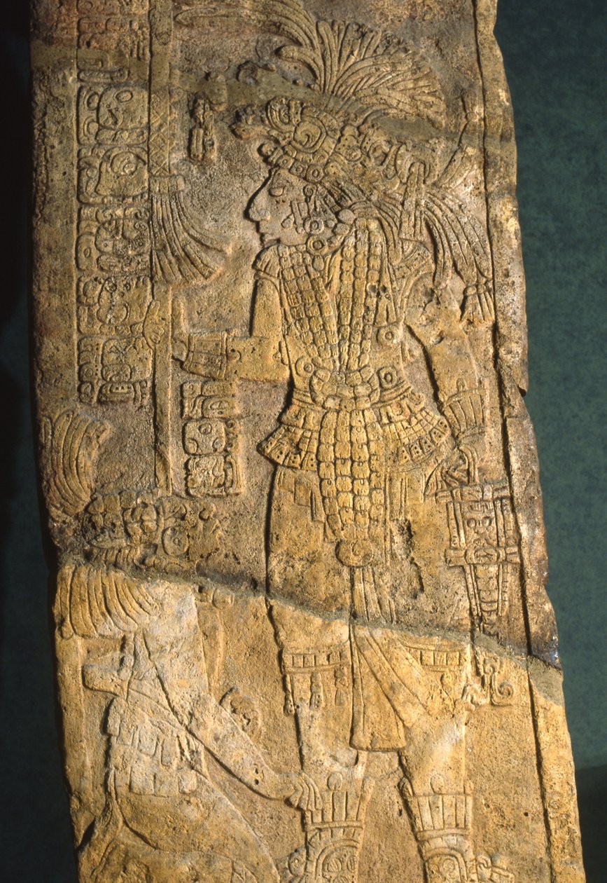 Yaxchilan, Stèle 18, Late Klassieke Periode 600-900 AD door Mayan