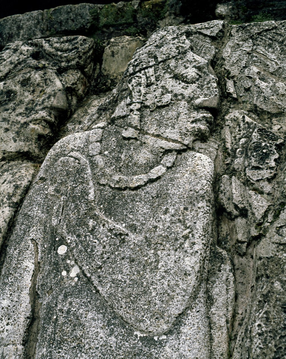 Stele in huis A, patio 2 in het paleis door Mayan