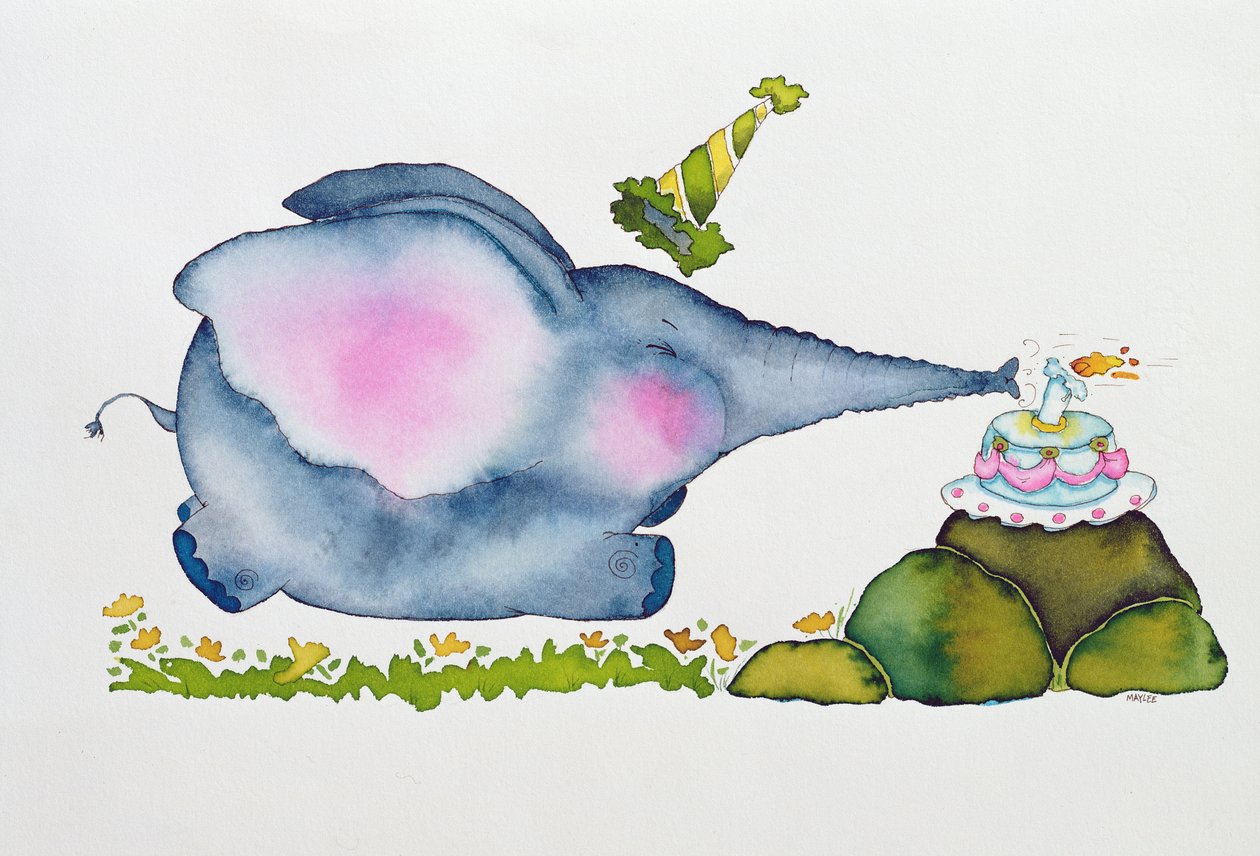 Verjaardag Olifant, 1998 door Maylee Christie