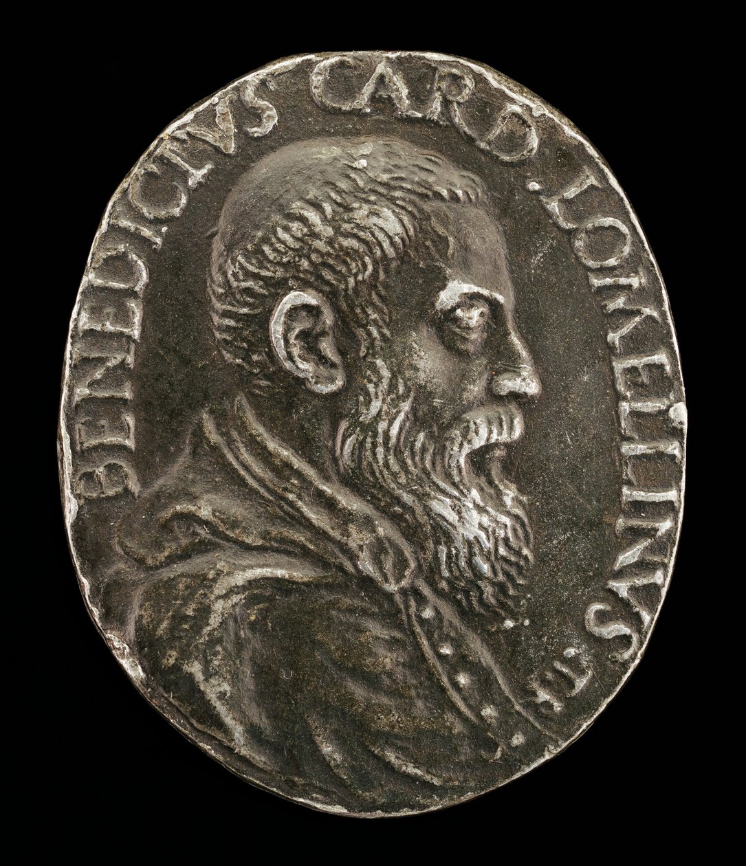 Benedetto Lomellini van Genua, 1517-1579, Kardinaal 1565 [voorzijde] door Medallist T.R.