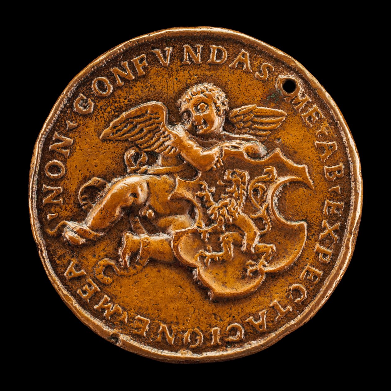 Putto Houdt Armen van Vitry [achterkant], 1518 door Medallist of 1518