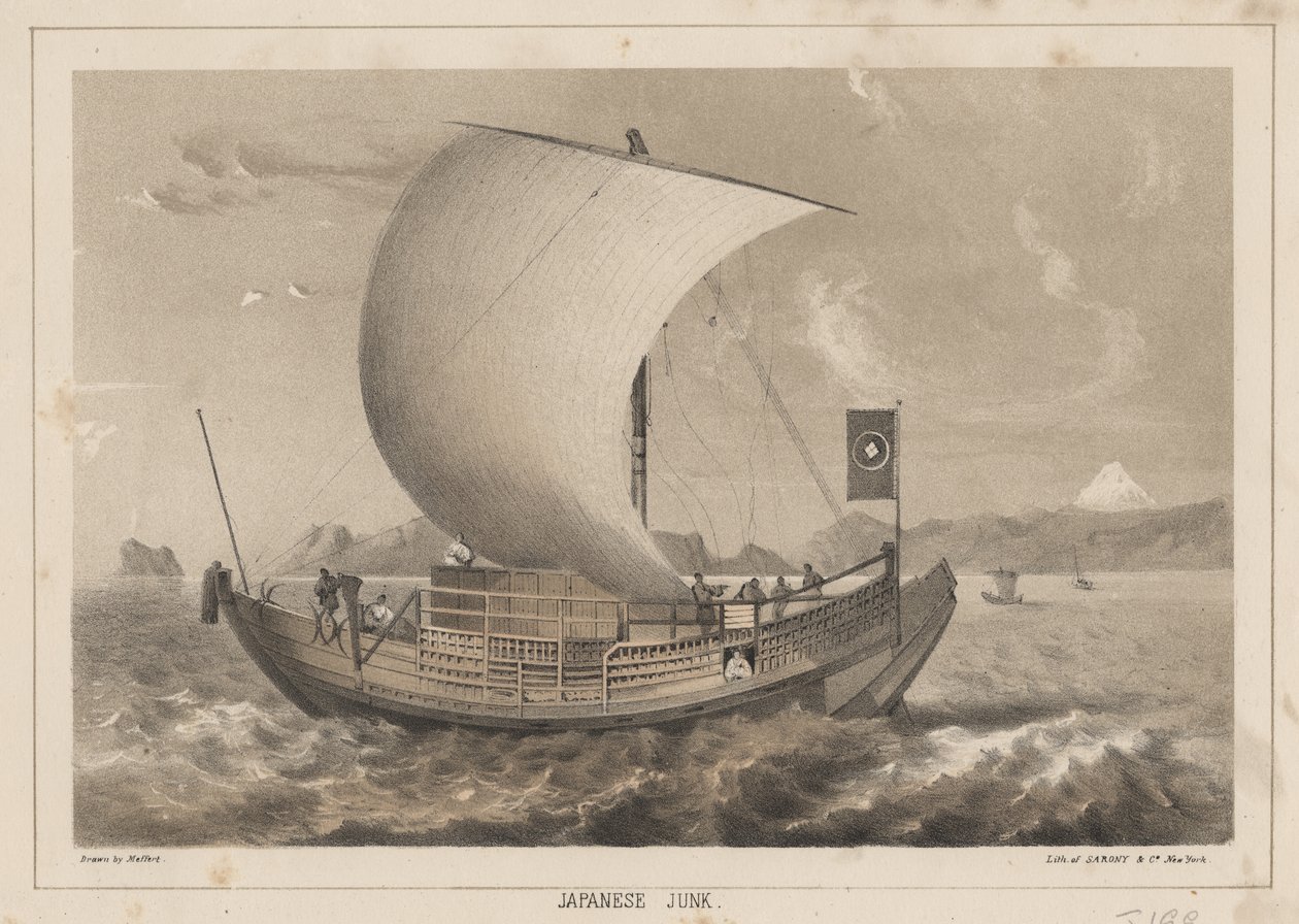 Japanse jonk, 1855 door Meffert