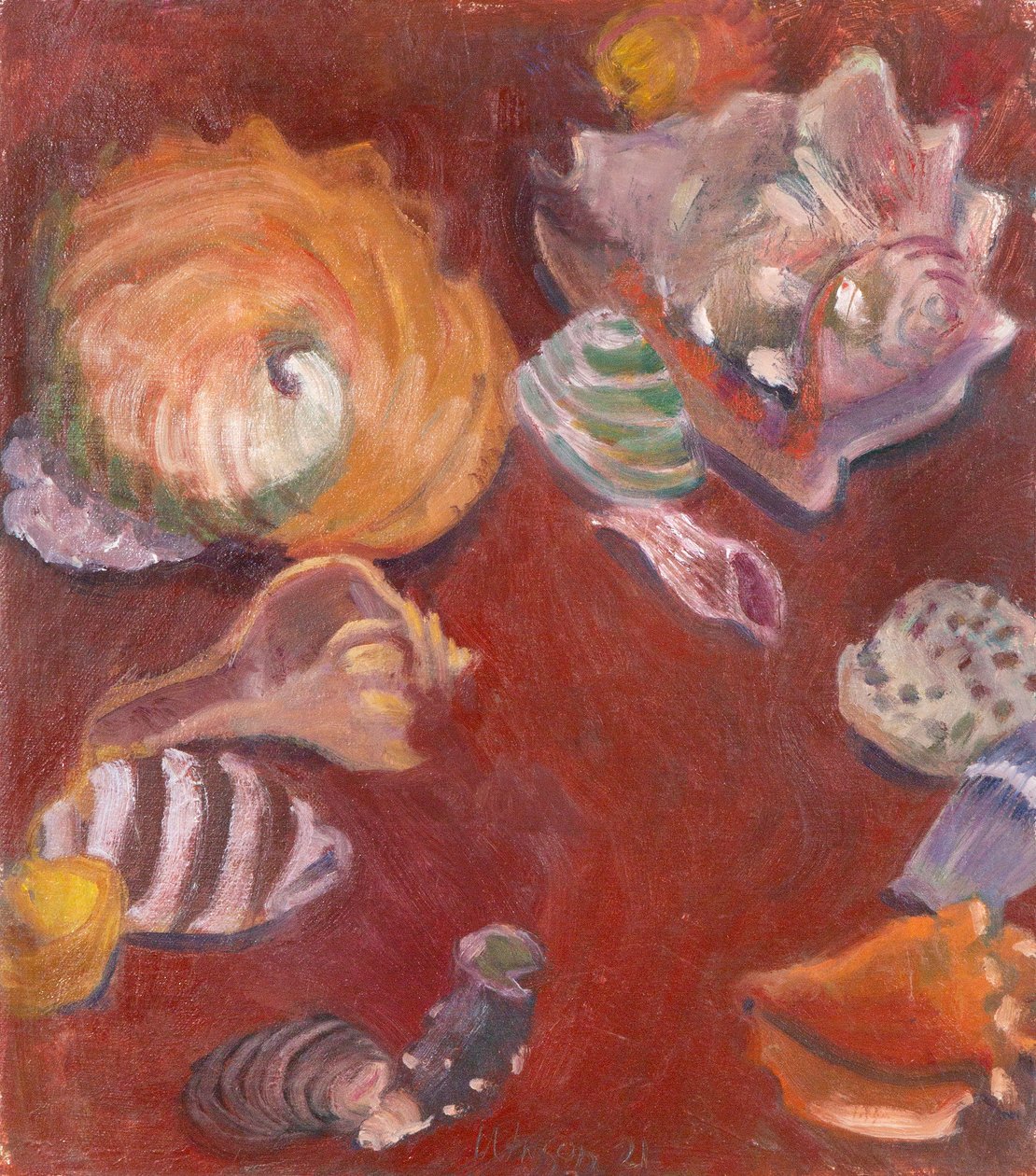 Van de bodem van de zee, 2021 (olieverf op doek) door Megan Williamson