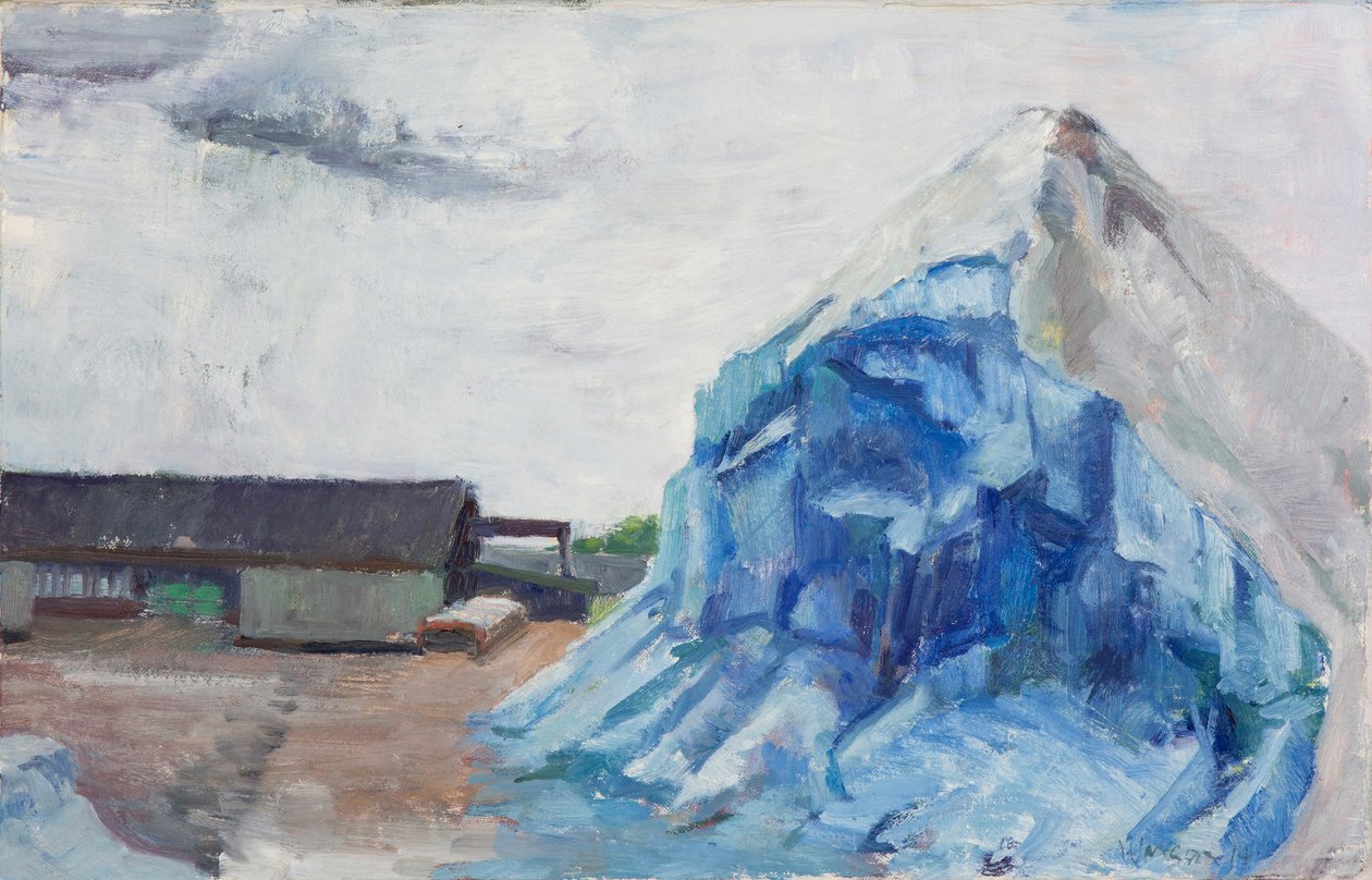 Zoutstapel langs het Cal Sag-kanaal, 2014 (olieverf op doek) door Megan Williamson
