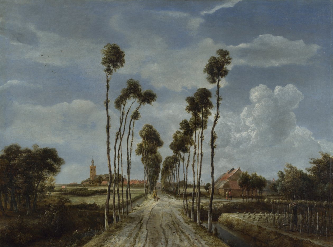 Laan van Middelharnis door Meindert Hobbema