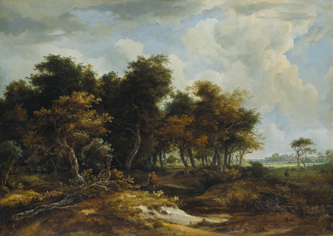 Ingang van een bos door Meindert Hobbema