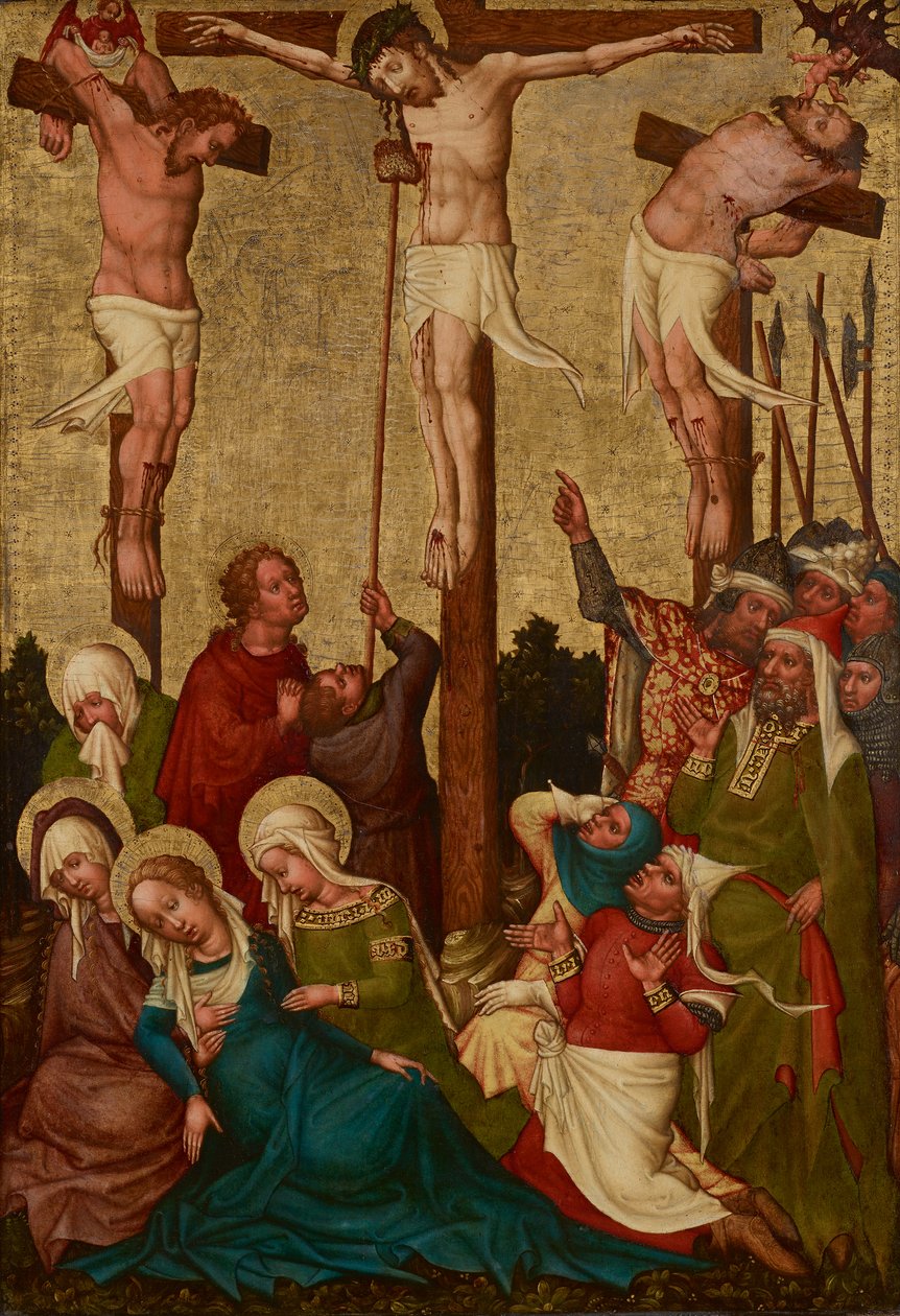 Kruisiging van Christus door Meister der St. Lambrechter Votivtafel