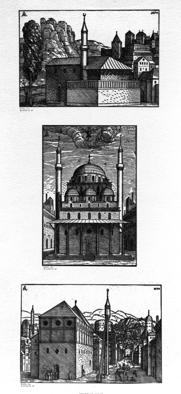 Straten en moskeeën in Constantinopel, 1570 door Melchior Lorck