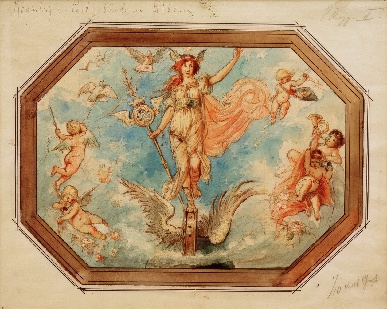 Allegorie van de postdienst door Melchior Lechter