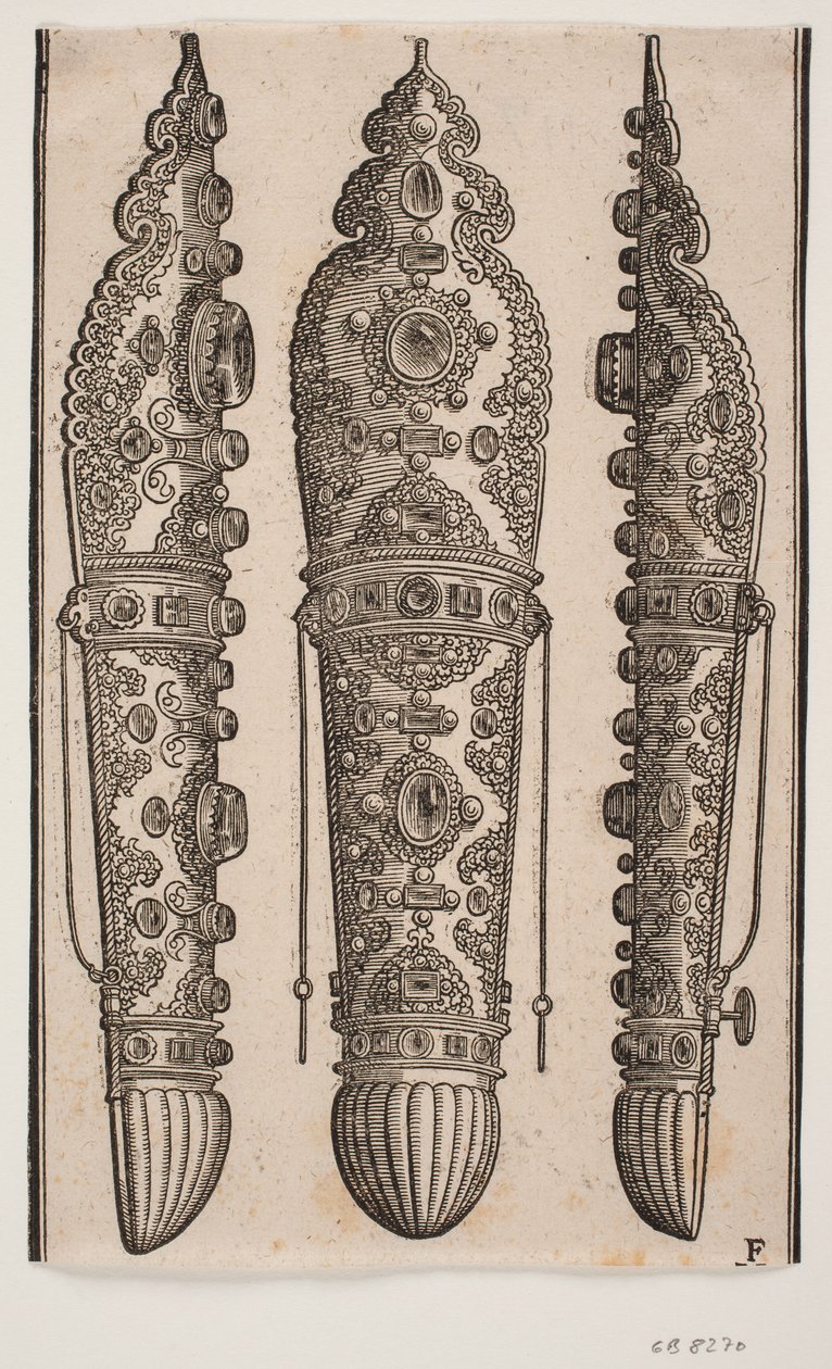 Houder voor de veer op een janitsaren hoofddeksel door Melchior Lorck