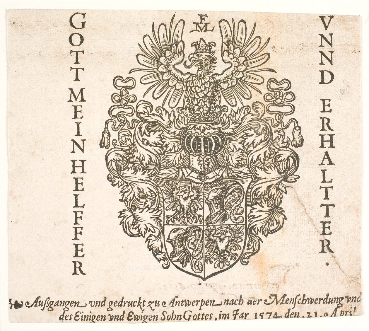 Wapen van Melchior Lorck door Melchior Lorck