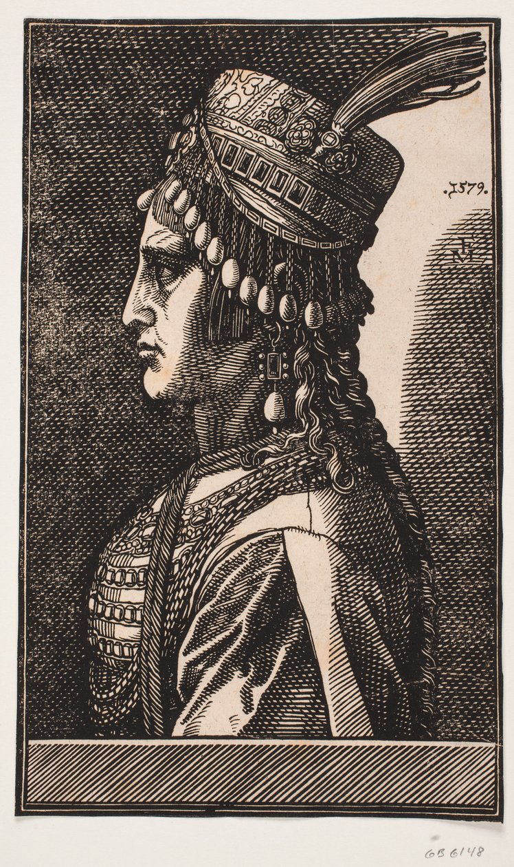 Adellijke Turkse dame door Melchior Lorck