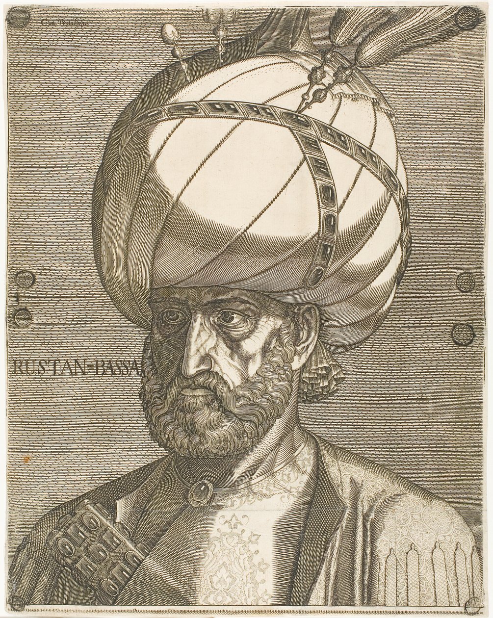Portret van Ismail, ambassadeur van de Perzische sjah Tahmasp I door Melchior Lorck