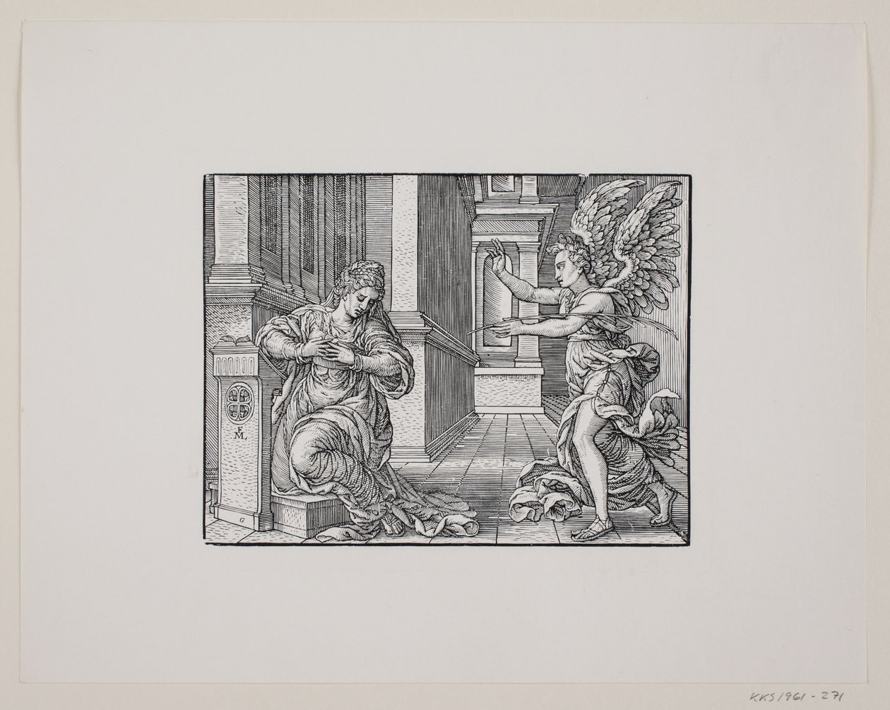 De Aankondiging aan de Maagd Maria door Melchior Lorck