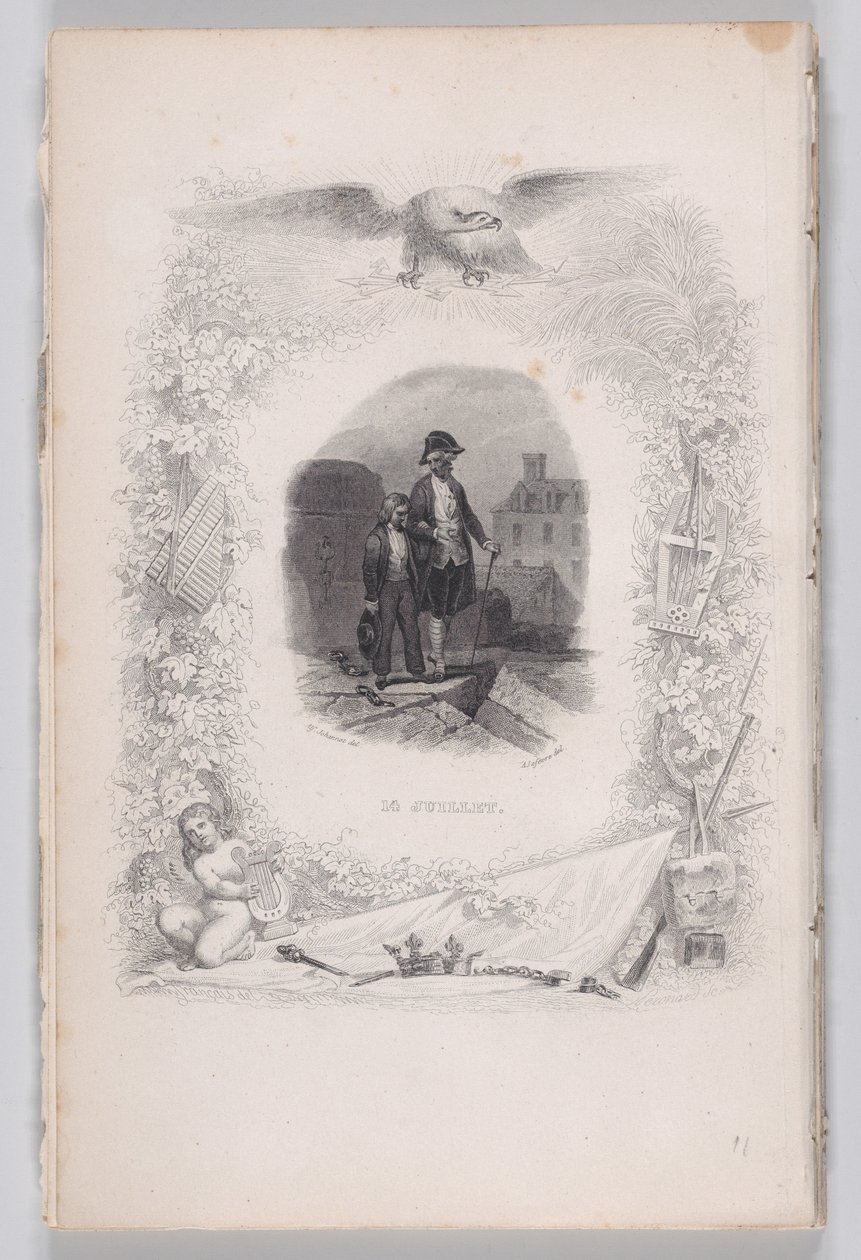 Veertiende juli uit De liederen van Béranger, 1829 door Melchior Peronard