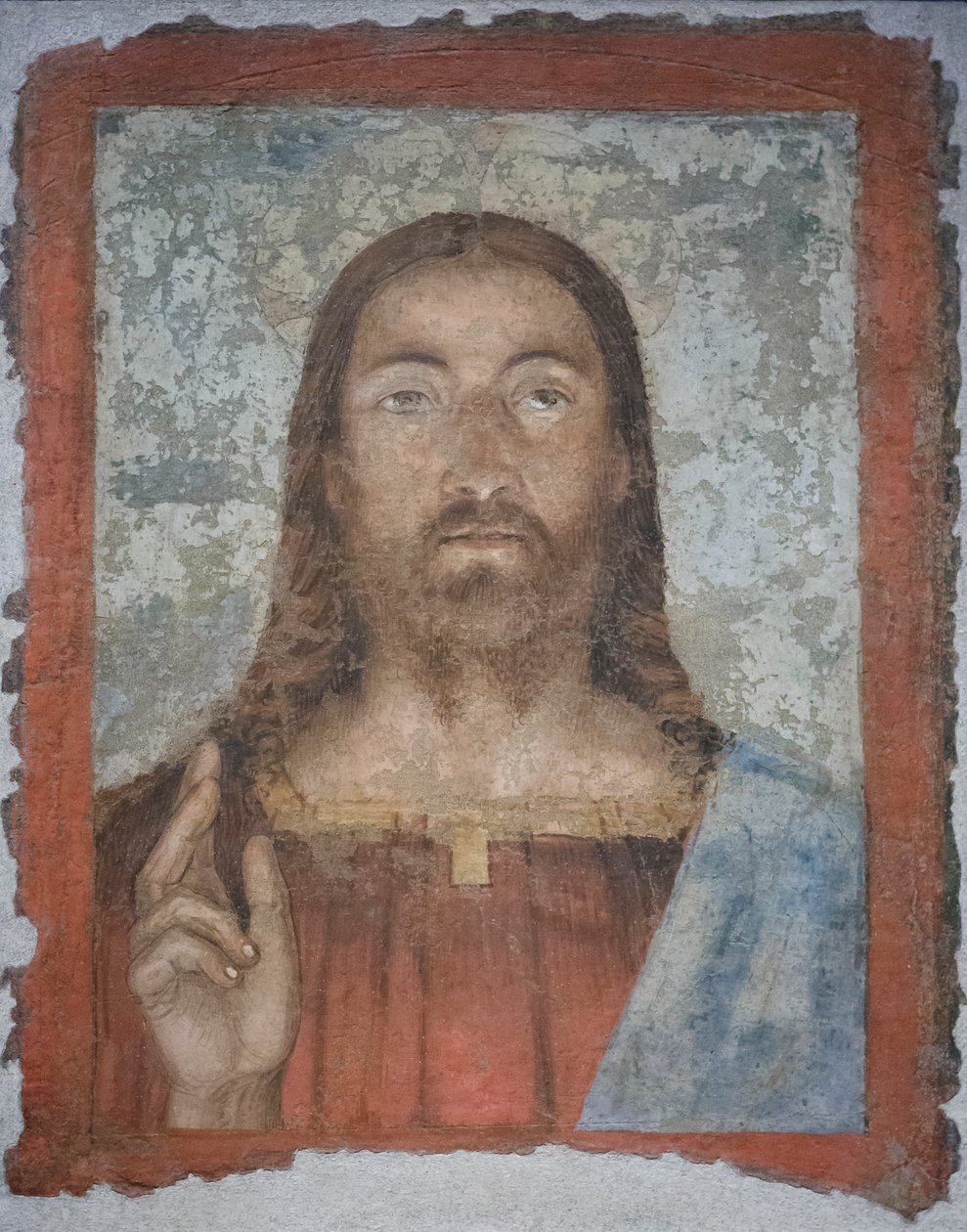 Salvator mundi, ca. 1476-80 (losgemaakt fresco) door Melozzo da Forli