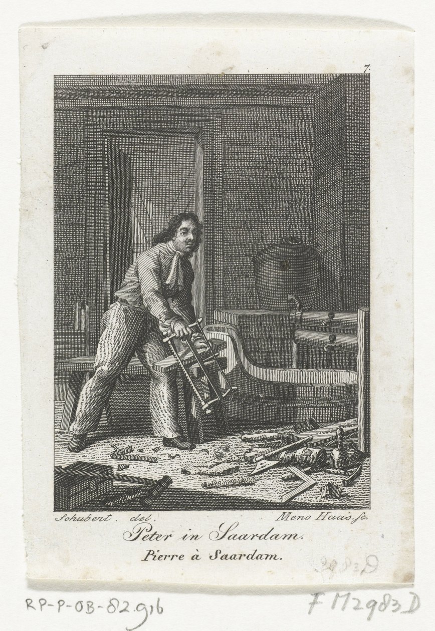 Peter de Grote in Zaandam, 1697 door Meno Haas