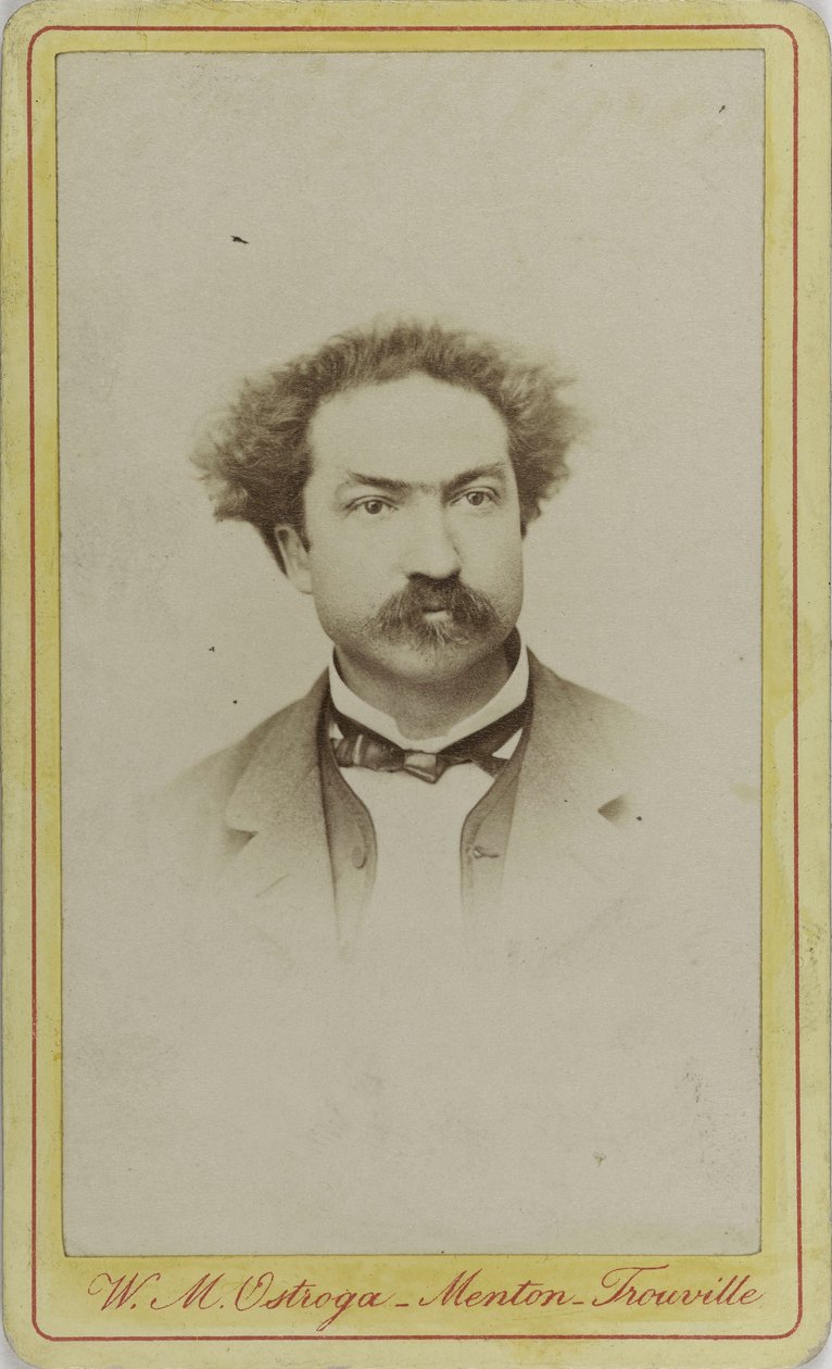 Portret van de componist Robert Planquette 1848-1903, ca. 1880 door Menton . Photo studio W.M. Ostroga