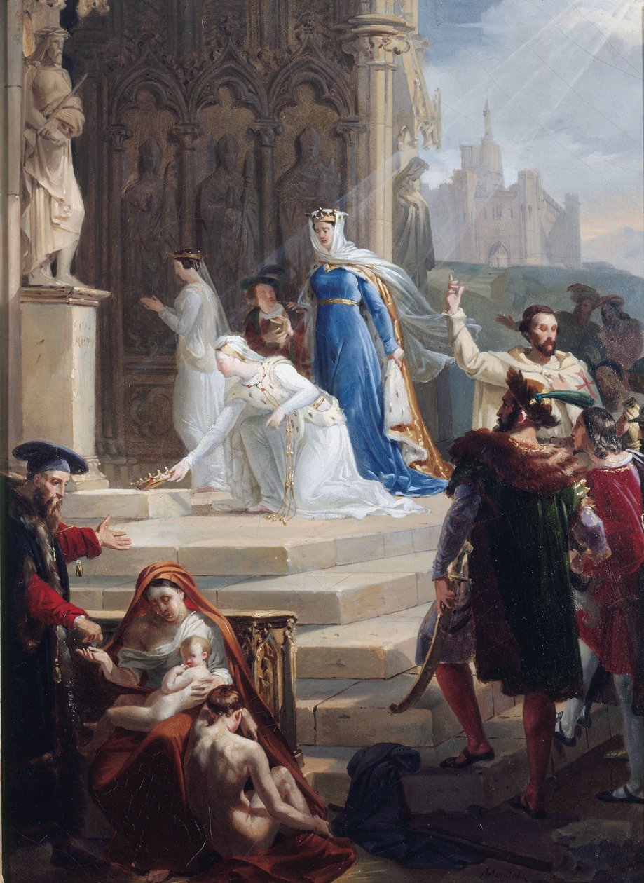 Sint Elizabeth Koningin van Hongarije door Merry Joseph Blondel