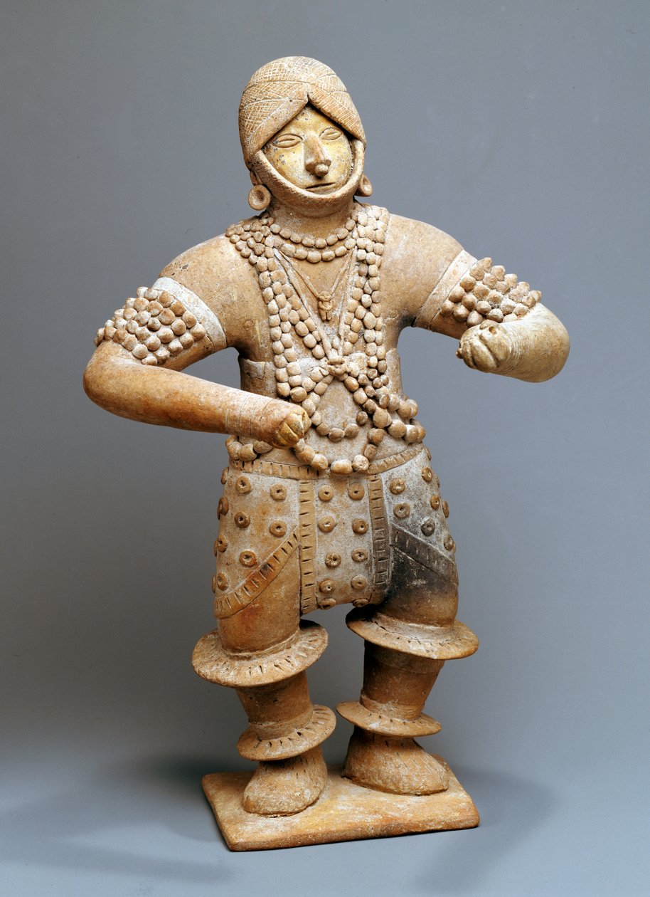 Danser met rituele kleding, Colima of Jalisco door Mesoamerican