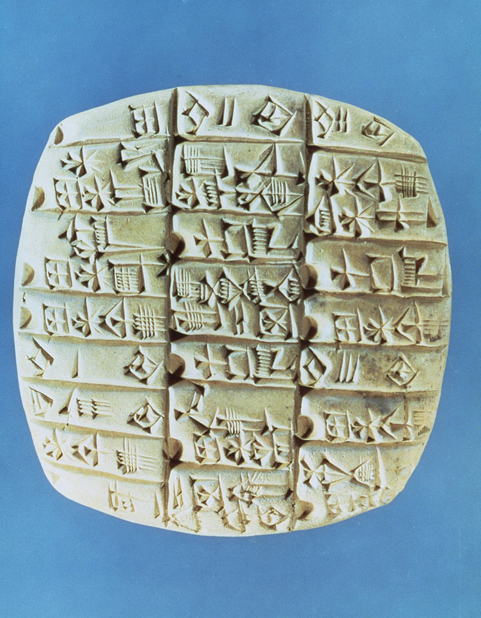 Rekeningentafel met spijkerschrift, ca. 2400 v.Chr. (terracotta) door Mesopotamian