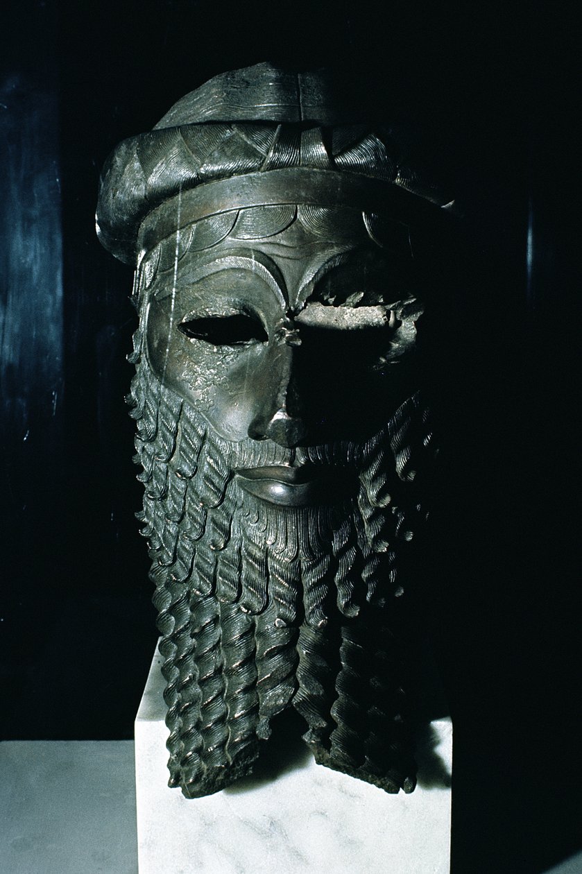 Hoofd van Sargon I (ca. 2334-2279 v.Chr.) door Mesopotamian