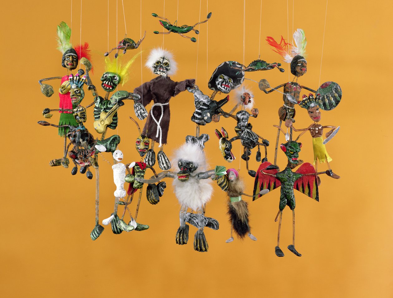 Dag van de Doden figuren, uit Oaxaca door Mexican School
