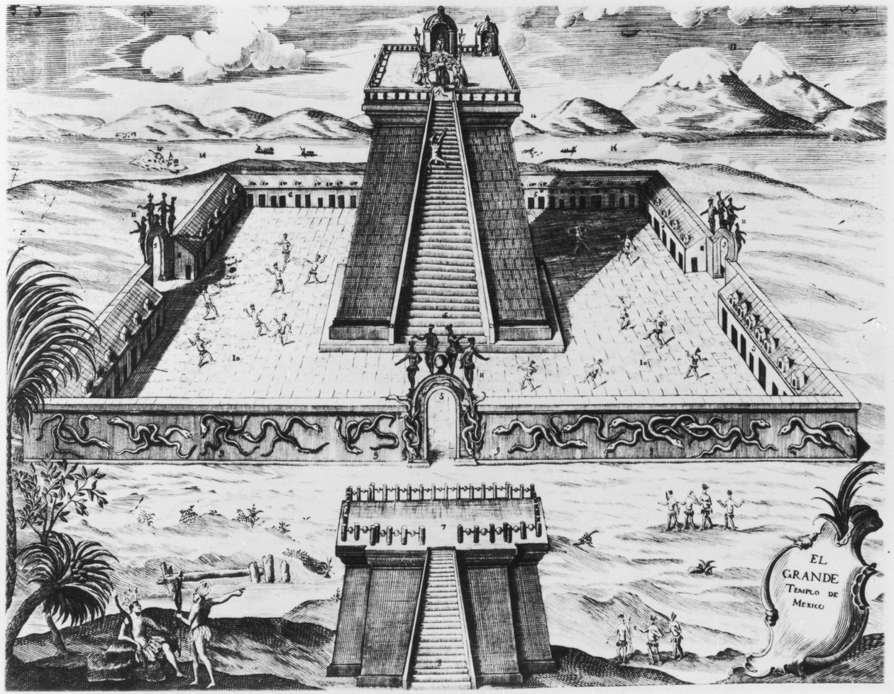 De Templo Mayor in Tenochtitlan (uit 
