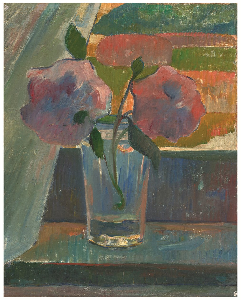 Stilleven, bloemen in een glas, ca.1890 (olieverf op doek) door Meyer Isaac de Haan