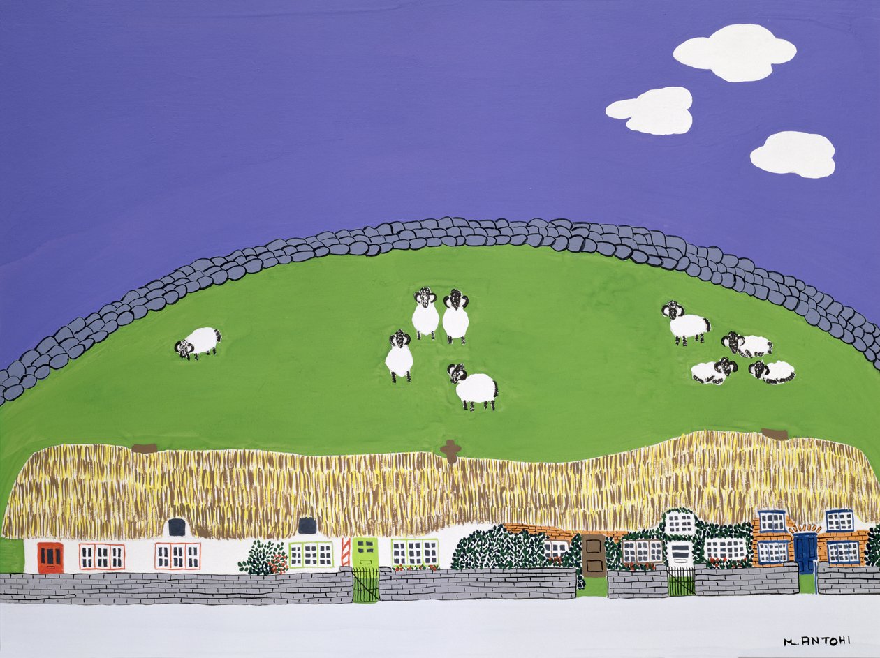 Schapen en Wolken door Micaela Antohi