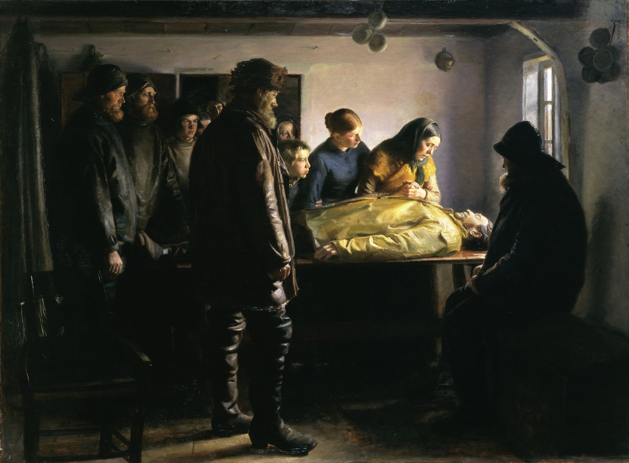 De verdronken visser door Michael Peter Ancher