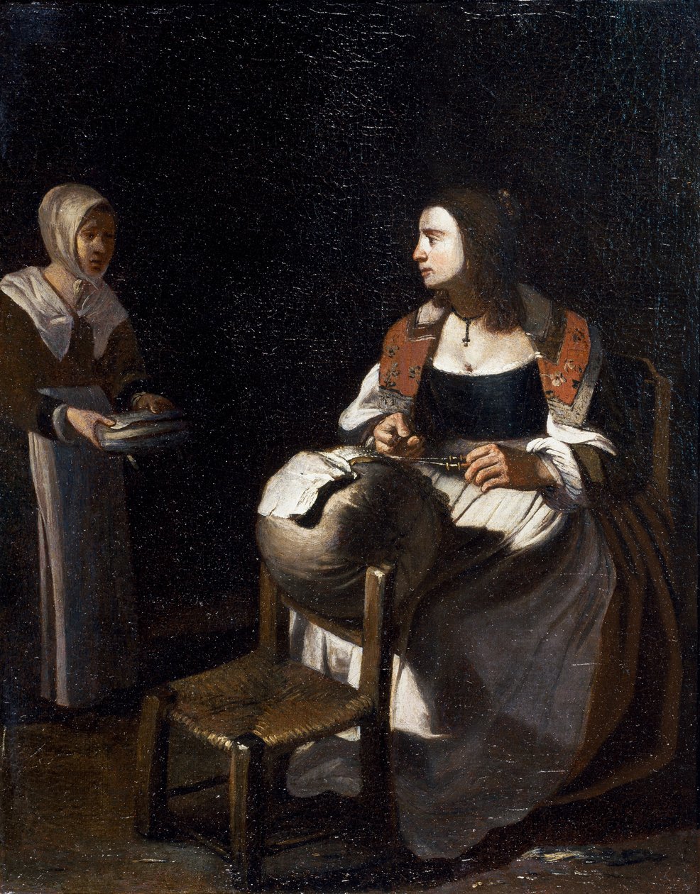 De kantklosster door Michael (attr. to) Sweerts