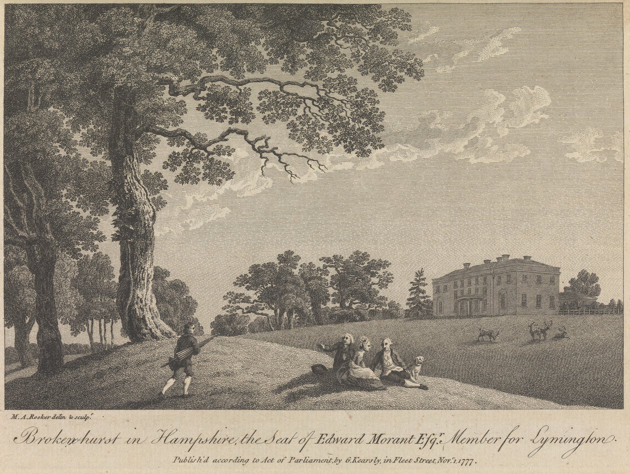 Broken-hurst in Hampshire, het landgoed van Edward Morant, Esquire, lid voor Lymington (uitgegeven door G. Kearsly); pagina 43 (Volume One) door Michael Angelo Rooker