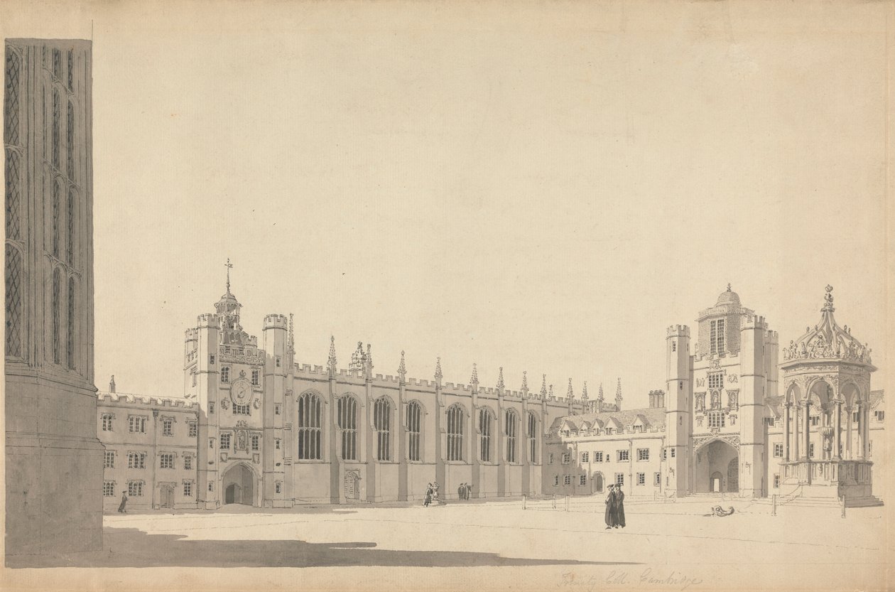De Grote Hof, Trinity College, Cambridge door Michael Angelo Rooker