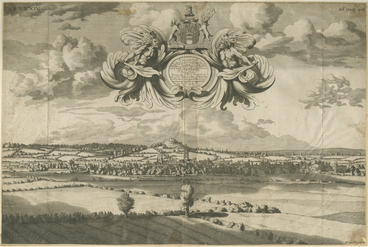 Stafford - Oostnoordoostaanzicht: gravure, nd [1686] door Michael Burghers