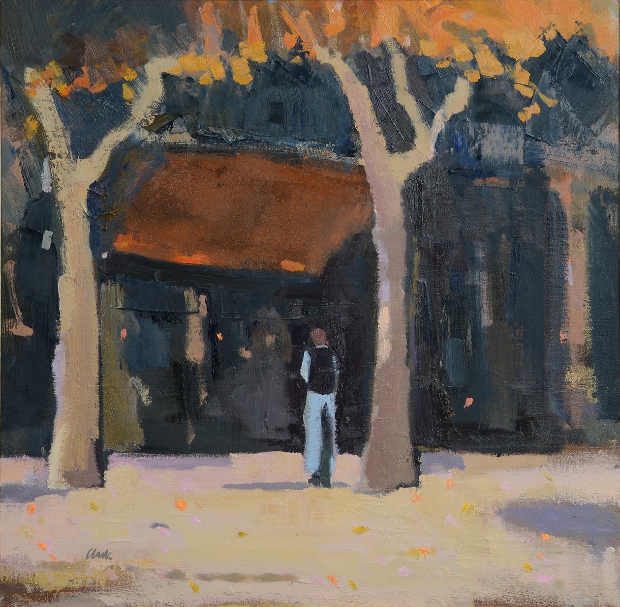 Middag, ZW Frankrijk, 2015 (olieverf op linnen) door Michael G. Clark