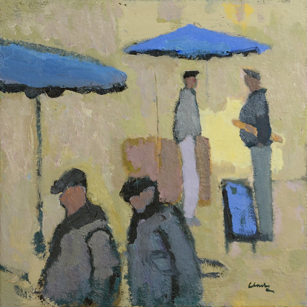 Dinsdag is marktdag, 2016 (olieverf op linnen) door Michael G. Clark