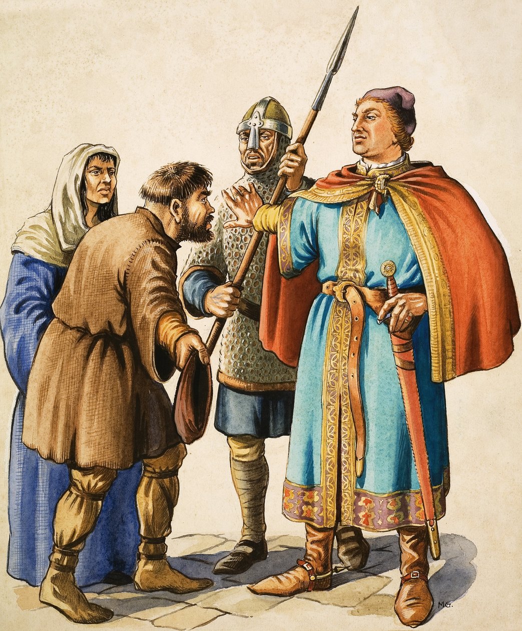 Hendrik II luistert naar de grieven van een nederige onderdaan door Michael Godfrey