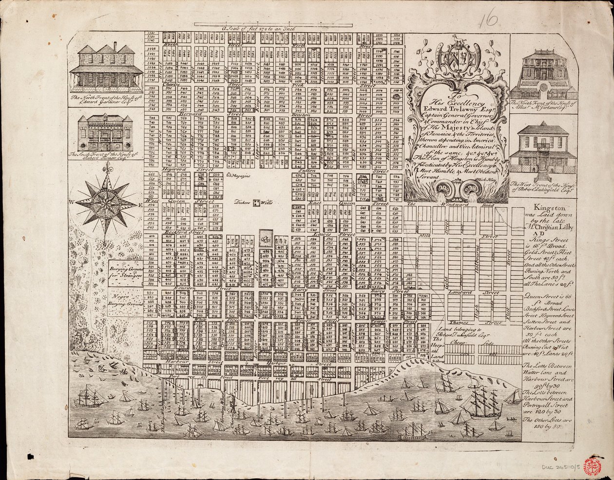 Plan van Kingston door Michael Hay