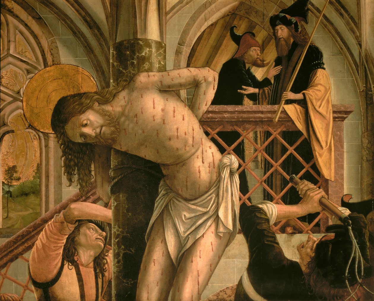 De geseling van Christus door Michael Pacher