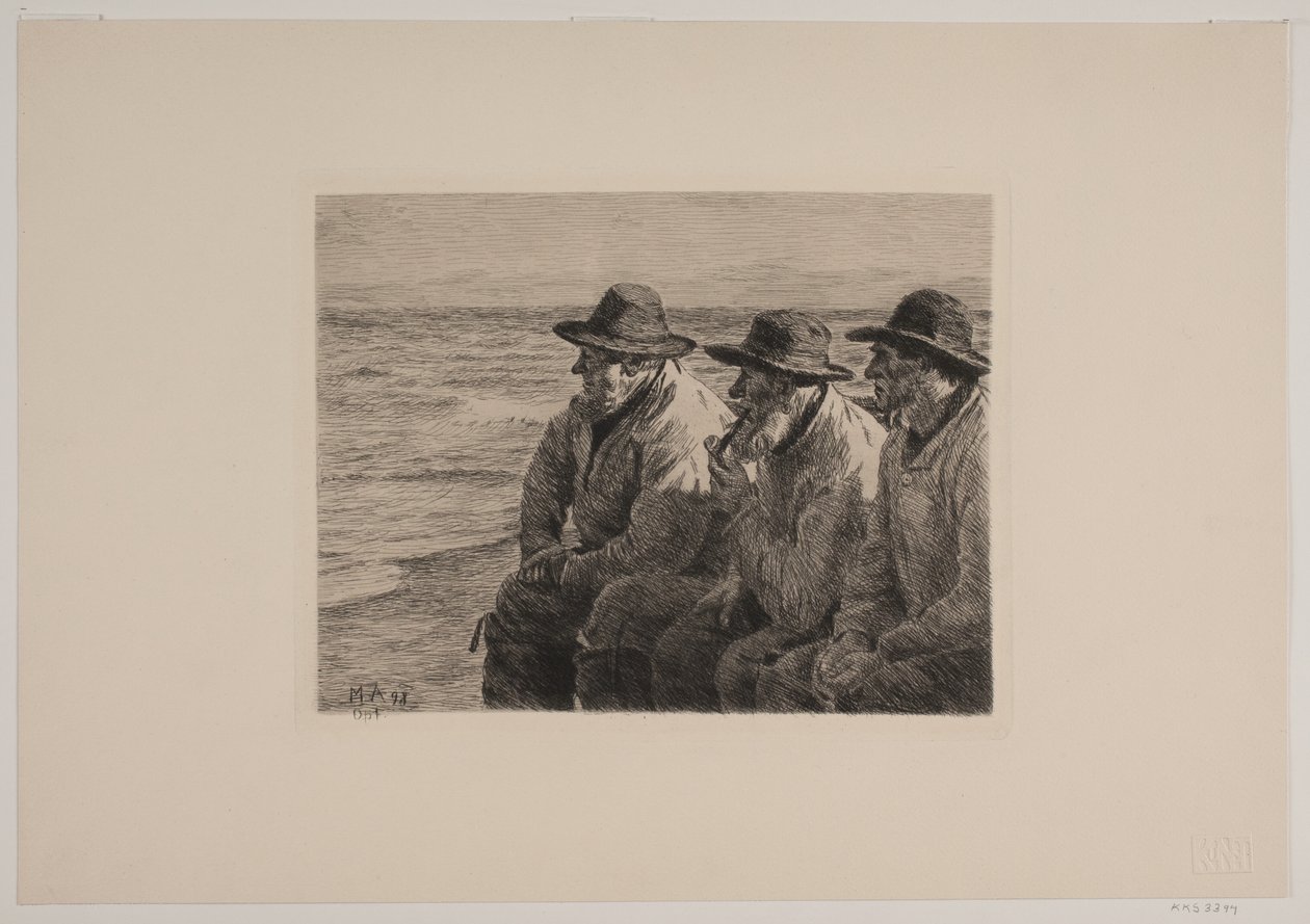 Deens: Drie vissers door Michael Peter Ancher
