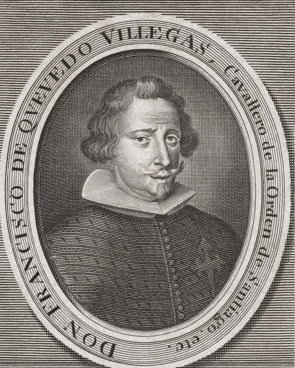 Francisco Gómez de Quevedo y Santibáñez Villegas door Michael van der (after) Gucht