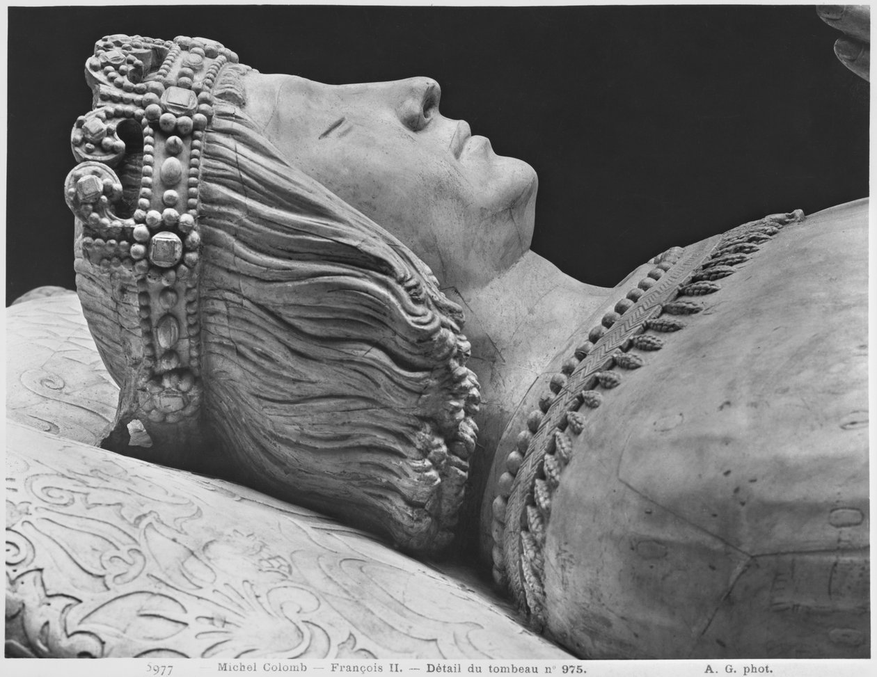 Nantes, Kathedraal van St. Peter en St. Paul, Graf van Frans II, Hertog van Bretagne en Marguerite van Foix, detail van Frans II, 1502-07 door Michel Colombe
