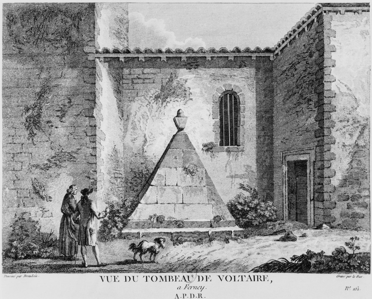 Graf van Voltaire in Ferney, gegraveerd door Jacques Philippe Le Bas (1707-83) door Michel Vincent Brandoin or Brandouin