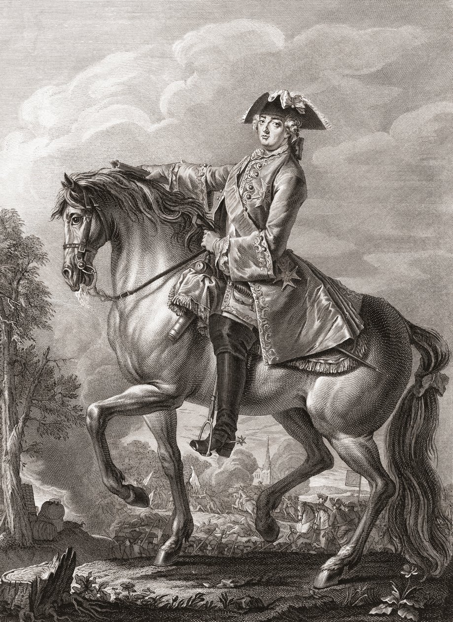 Koning Lodewijk XV van Frankrijk, ruiterportret door Michel Aubert