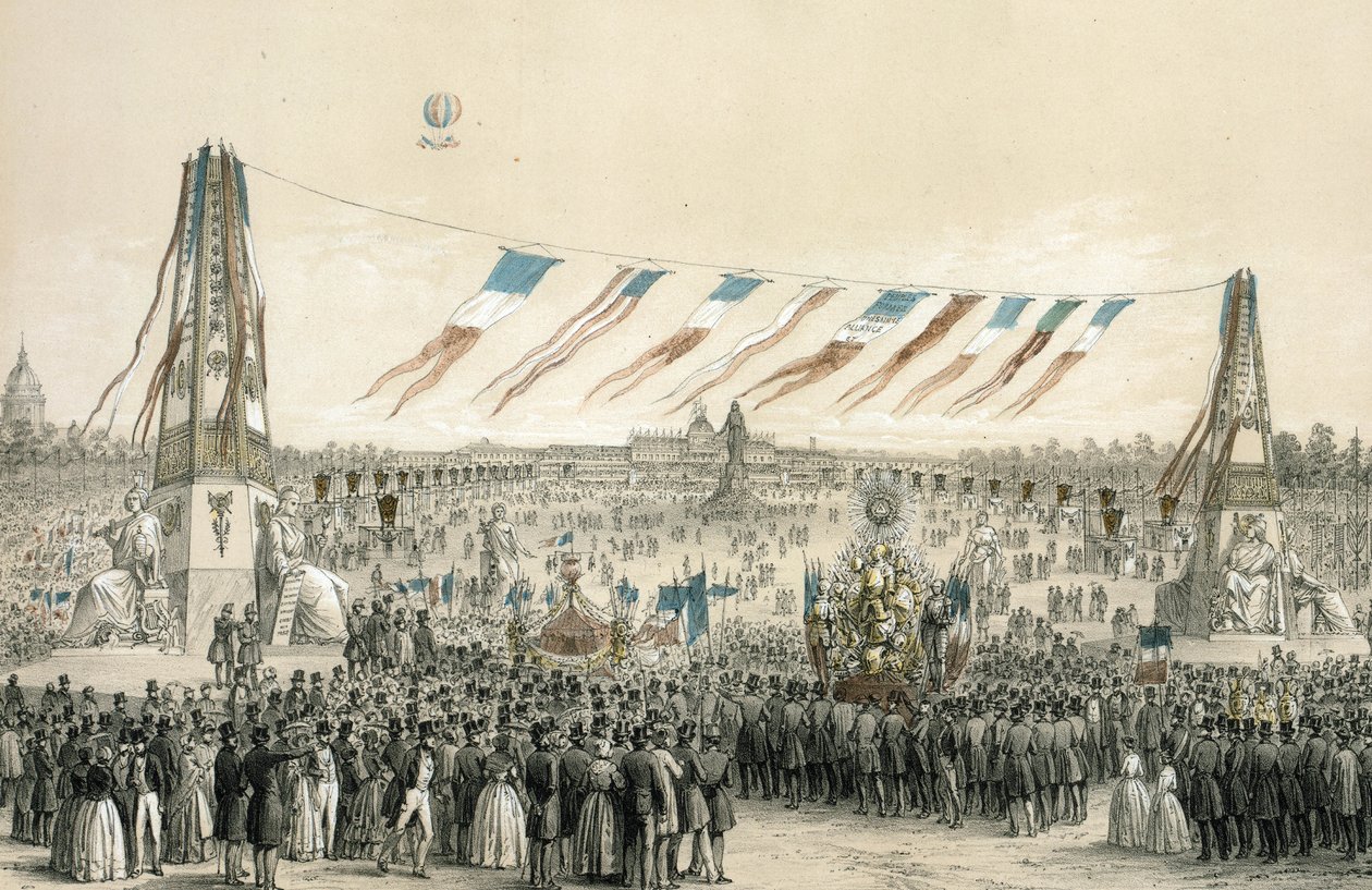 Fête de la Concorde, Parijs door Michel C. and Gaildrau Jules (1816 98) Fichot