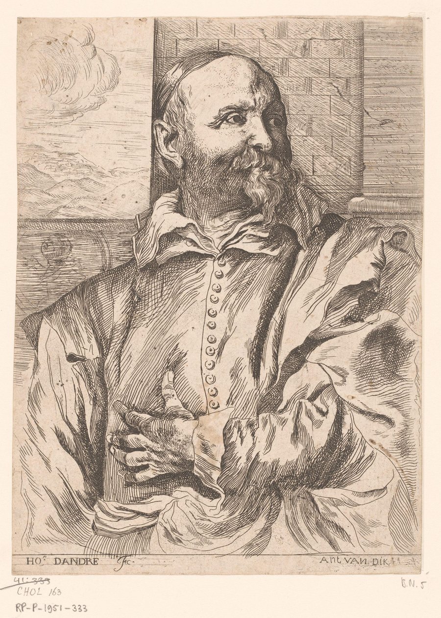 Portret van Jan (I) Snellinck door Michel Francois Dandre Bardon